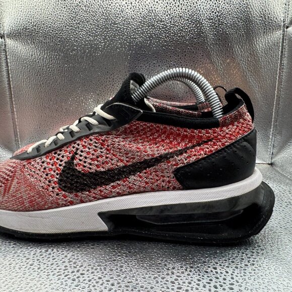 Size 7.5 Nike Air Max‎ Flyknit Red Black Gray Mens Running Shoes FD2764-600 - Picture 7 of 10